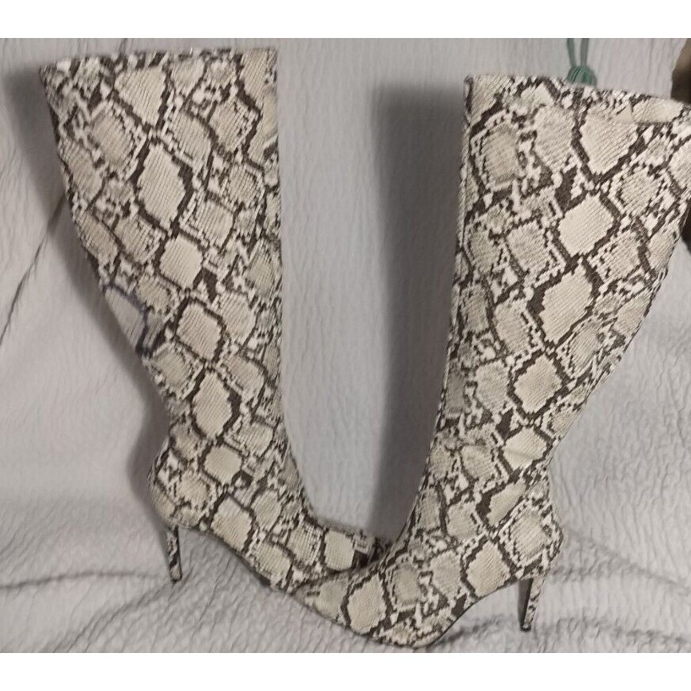 Boots - Thalia Sodi RAJELP women's size 6.5 M calf-high imitation snakeskin